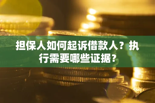济南担保人如何起诉借款人？执行需要哪些证据？