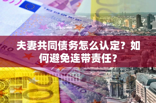 济南夫妻共同债务怎么认定？如何避免连带责任？