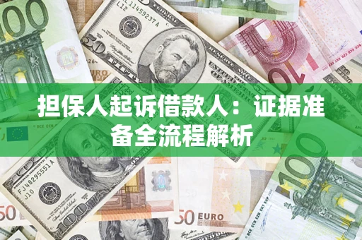 济南担保人起诉借款人：证据准备全流程解析