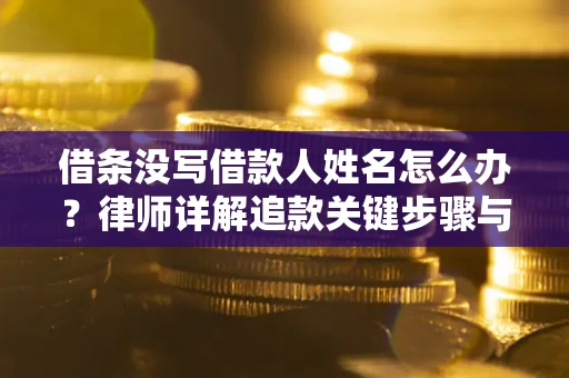济南借条没写借款人姓名怎么办？律师详解追款关键步骤与证据链构建