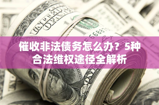 济南催收非法债务怎么办？5种合法维权途径全解析